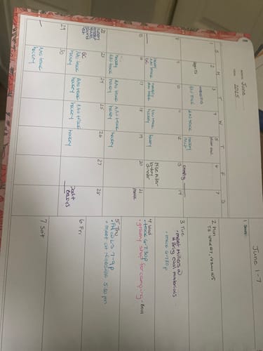 Customer photo review of Undated Horizontal Week + Month Planner, Floral Fellowship