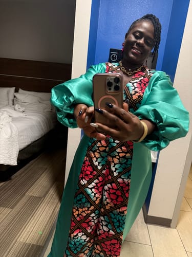 Angel C. review of Nia Jumpsuit|Teal image 1 out of 1