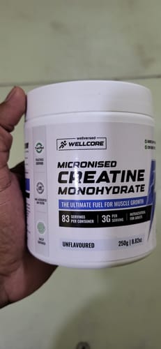 Customer photo review of Wellcore - Micronised Creatine Monohydrate (250g, 83 Servings)
