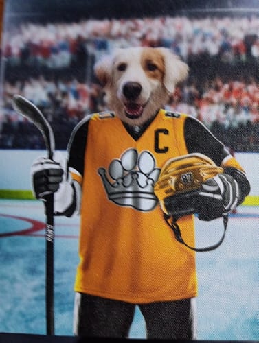 Customer photo review of The Paws - Custom Pet Canvas