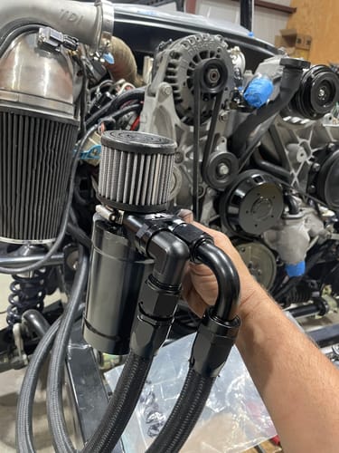 Jason W. review of Top Loader Billet Internally Baffled Oil Catch Can (Dual 10AN Port) image 1 out of 1