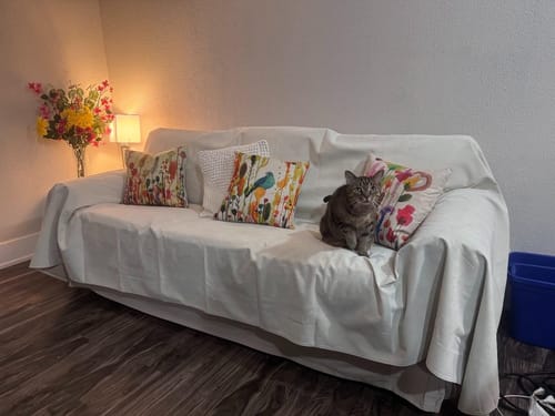 Customer photo review of Waterproof Anti Slip Sofa Covers Furniture Protector Couch Cover Non-stick Hair for Pets Kids