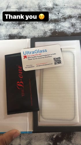 Customer photo review of ultraglass.in Screen Protector for iPhone
