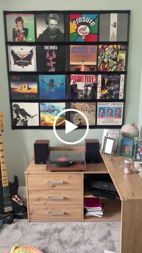 Customer video review of 12" Vinyl Record Display Frame - LP Wall Storage