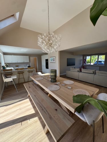 Customer photo review of Modern Cluster Glass Globe Bubble Chandelier