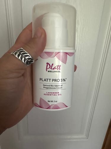 Customer photo review of Platt PRO 5% Bio-Identical Progesterone Cream w/Lavender Essential Oil