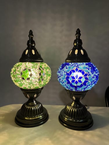 Customer photo review of Turkish Table Mosaic Lamp Kit