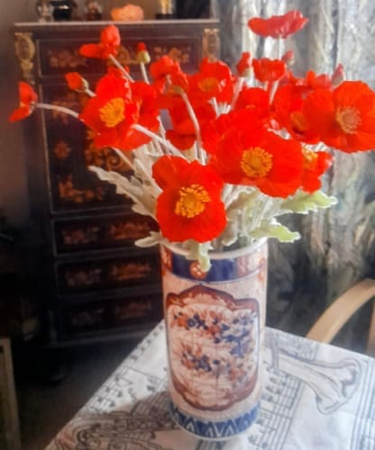 Fotorecensie van een klant over Zijden Poppy Bloemen - Rood (10 stengels)