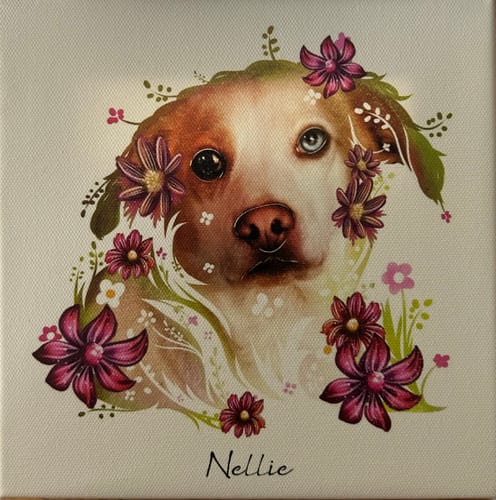 Customer photo review of Flowerpup Custom Pet Portrait (Humans too!)