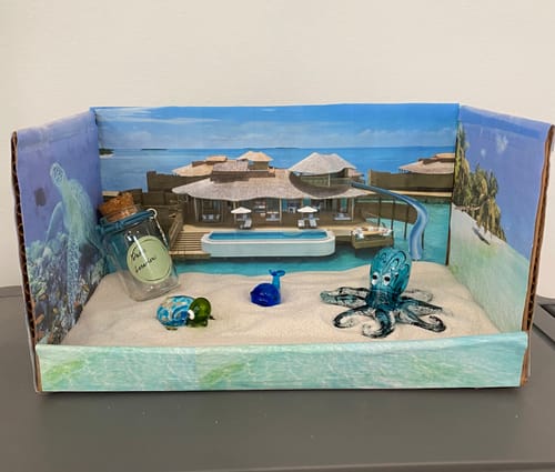 Customer photo review of Glass Octopus 83, Aqua