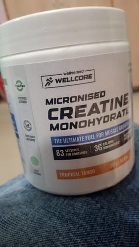Customer photo review of Wellcore - Pure Micronised Creatine Monohydrate (307g, 83Servings) Tropical Tango