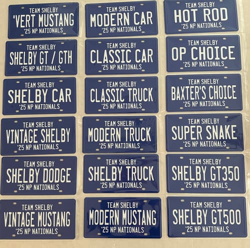 Customer photo review of Blue & White Universal Metal License Plate