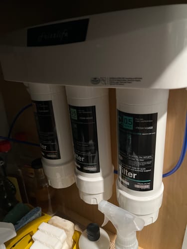Customer photo review of Frizzlife Under Sink Water Filter System with Brushed Nickel Faucet SP99-NEW
