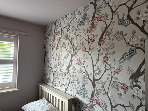 Customer photo review of Ava - Chinoiserie Peonies Trees & Birds Wallpaper
