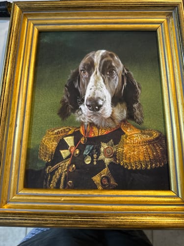 Customer photo review of The General - Custom Vintage Pet Portrait