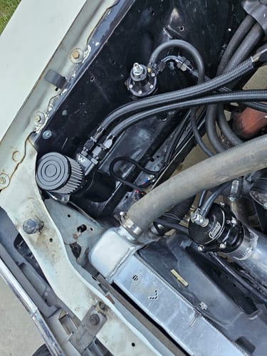 Customer photo review of Top Loader Billet Internally Baffled Oil Catch Can (Dual 10AN Port)