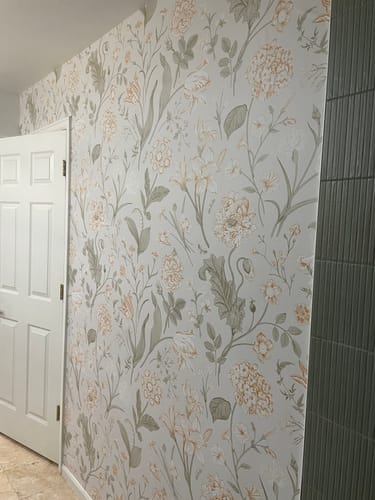 Customer photo review of Alyssa - Vintage Botanical Floral Plants Wallpaper