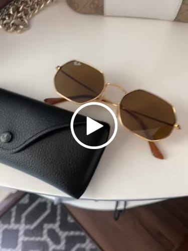 Customer video review of Lentes De Sol Rb Octagonal Rb3556n Dorado Cafe Degradado