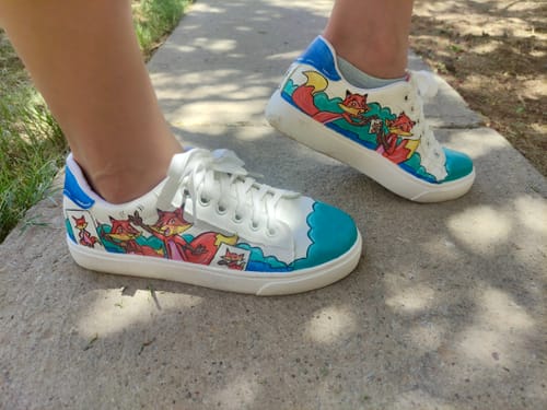 Customer photo review of Kit Inicial Pinturas Piel y Piel Sintetica - 12 colores a elegir + Complementos