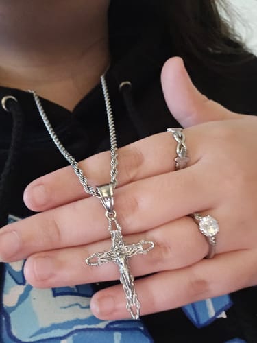 Customer photo review of CRUCIFIX CROSS PENDANT
