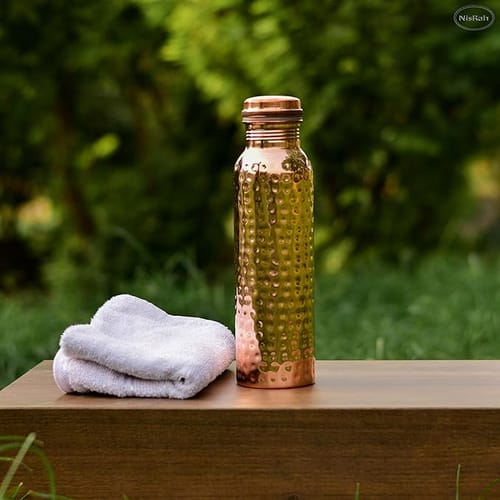 Customer photo review of Hammered Copper Gift Set - 2 Bottles & 2 Mugs