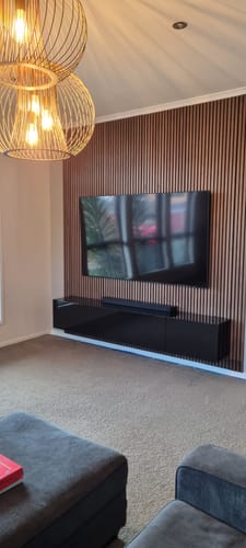 Customer photo review of Brown Oak | Acoustic Panel