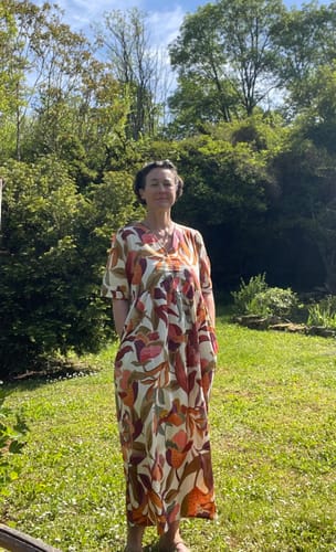 Customer photo review of Robe Edonie - satin de coton brume rosée