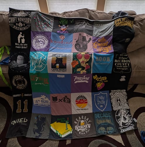 Customer photo review of Premium T Shirt Quilt