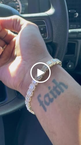 Customer video review of 10K YELLOW GOLD 5.25 CARAT REAL DIAMOND 26.31 GRAMS 8 MM 8 INCHES BRACELET