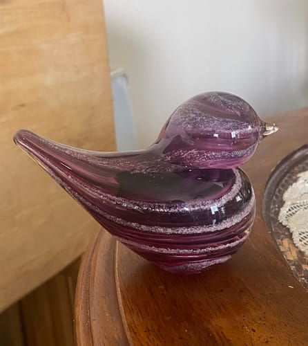 Customer photo review of Colorful Glass Birds with Cremation Ash