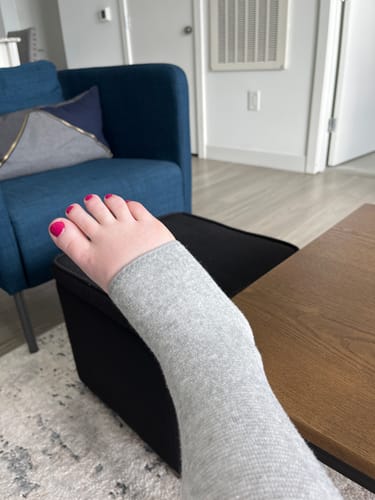 Customer photo review of Premium Anti-Fatigue Bamboo Footsleeves