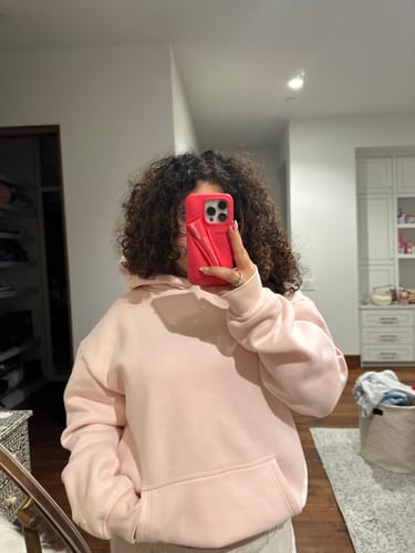 Customer photo review of COZY Hoodie (pink marshmallow)