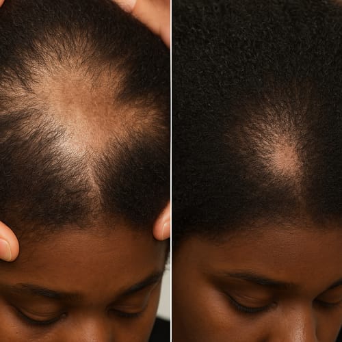 Customer photo review of Liquid Gold (Hair Growth Oil)