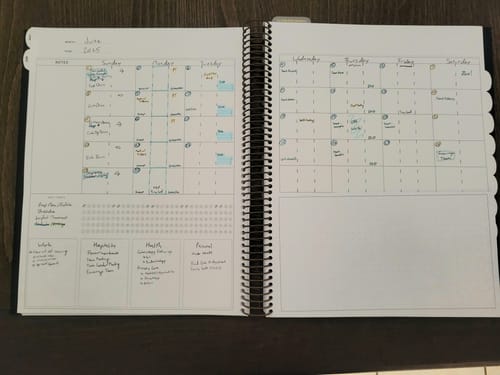 Customer photo review of Undated Portrait Week + Month Planner, Ocean Breeze