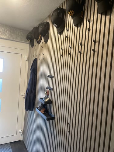 Customer photo review of Akustikpaneele Walnuss-Grau - 240 cm x 60 cm