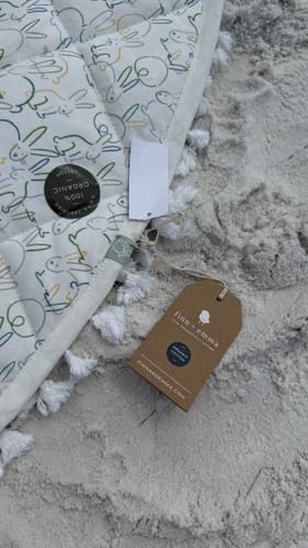 Customer photo review of Organic Play Mat | Round | Bunnies