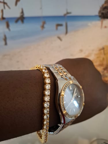 Customer photo review of TENNISBOY BRACELET. - 5MM GOLD