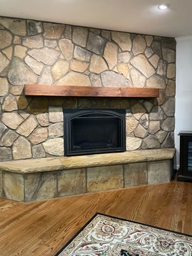 Customer photo review of Rustic Mantels