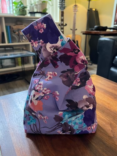 Customer photo review of Reversible Japanese Knot Bag Pattern