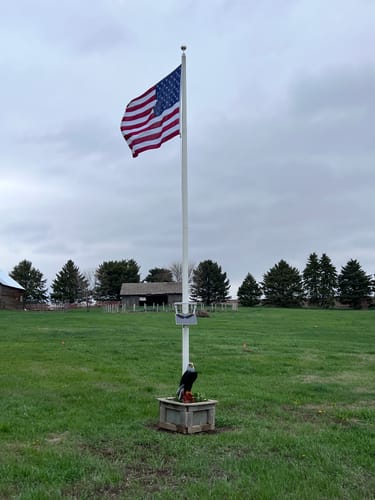 Customer photo review of Ultra Heavy Duty American Flag - 2-ply Polyester - Made In USA