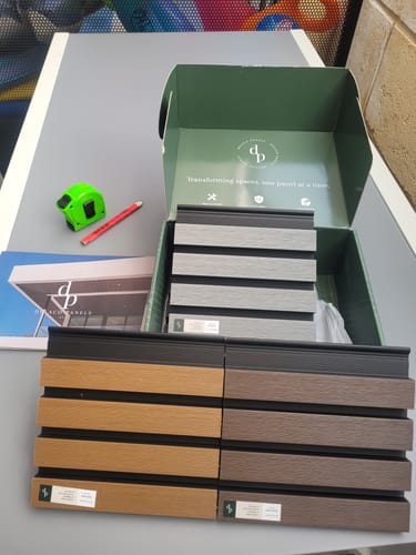 Customer photo review of Sample Box | Outdoor Panels