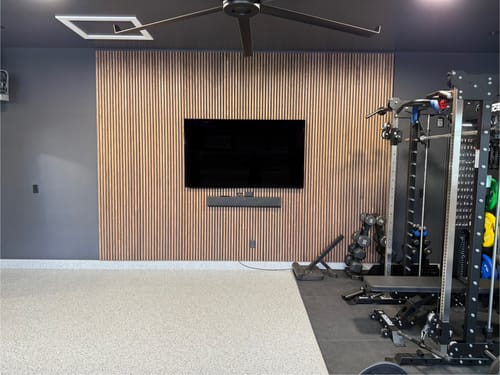 Customer photo review of Acoustic Slat Wall Panel | Walnut | Premium 3-sided Wood Veneer