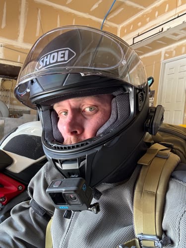 Customer photo review of Shoei RF-SR/RYD Camera Mount