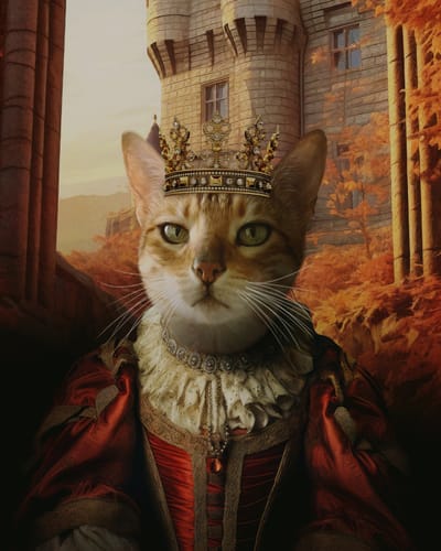 Customer photo review of The Fearless Queen – Custom Pet Canvas