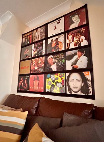Customer photo review of 12" Vinyl Record Display Frame - LP Wall Storage