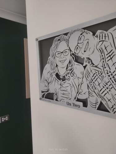 Customer photo review of Custom Metal Portrait