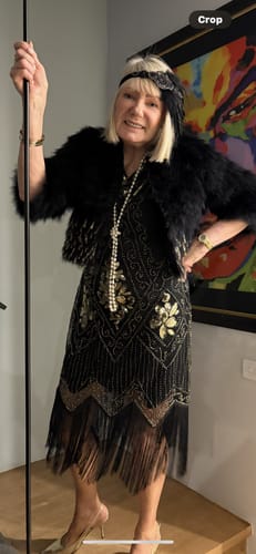 Cheryl G. review of 1920s Black Beaded Evelyn Flapper Dress image 1 out of 1