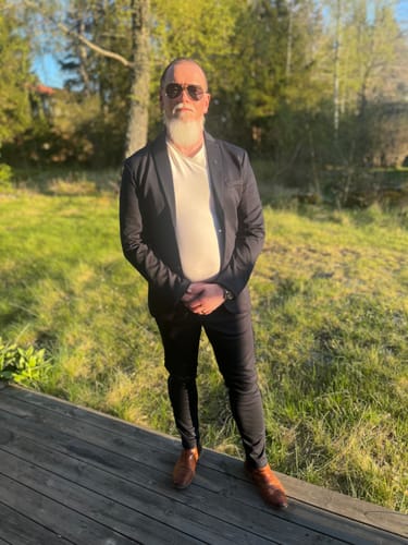 Customer photo review of Originalet Performance Blazer - Marinblå