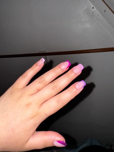 Customer photo review of Pastel French Tips | Customizable XCOATTIPS® Kit