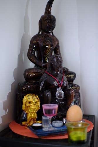 Customer photo review of Statuette vaudou thaï Yod Praï Chao Sua - Vénérable Ajarn Sor Prakham.